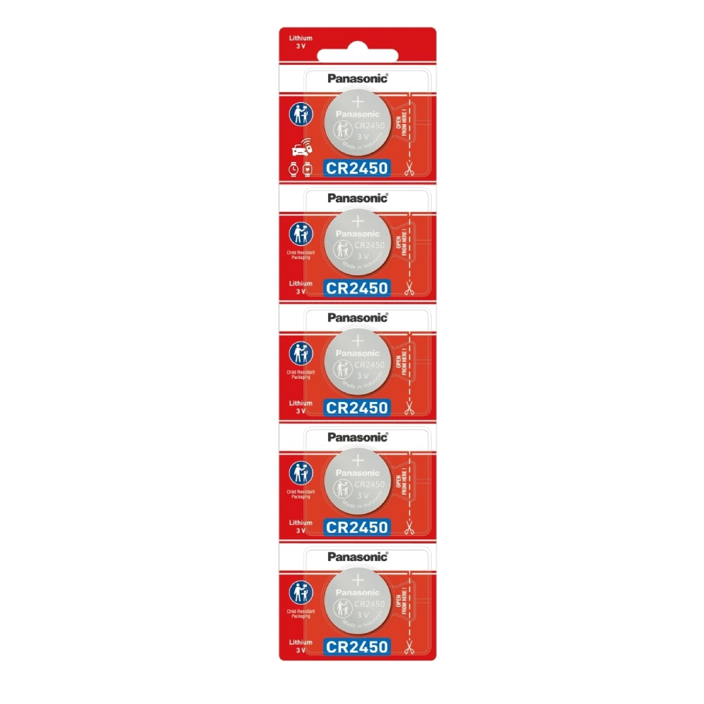 Panasonic Cmos Battery 3v CR2450 (Pack of 5)